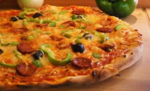 Pizza Poivrons-Chorizo avec thermomix
