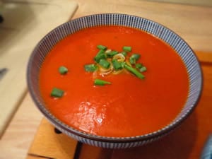 Soupe de tomate au piment avec thermomix