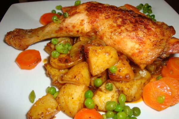 Cuisse de dinde avec des legumes