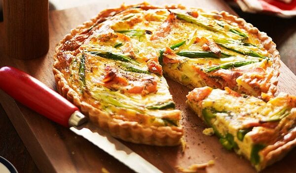 Recette Quiche au saumon et asperges thermomix