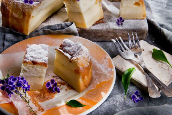 Gâteau Magique à la vanille Thermomix – Facile, Délicieux et Inratable