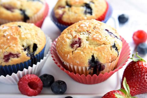 Muffins extra aux fruits rouges thermomix
