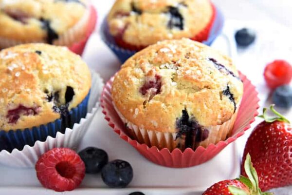 Muffins extra aux fruits rouges thermomix