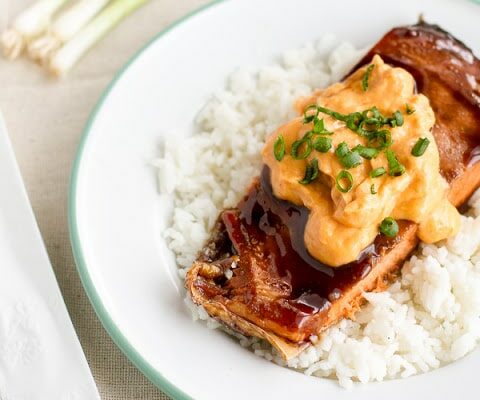 Pavé de saumon au riz et sauce hollandaise thermomix