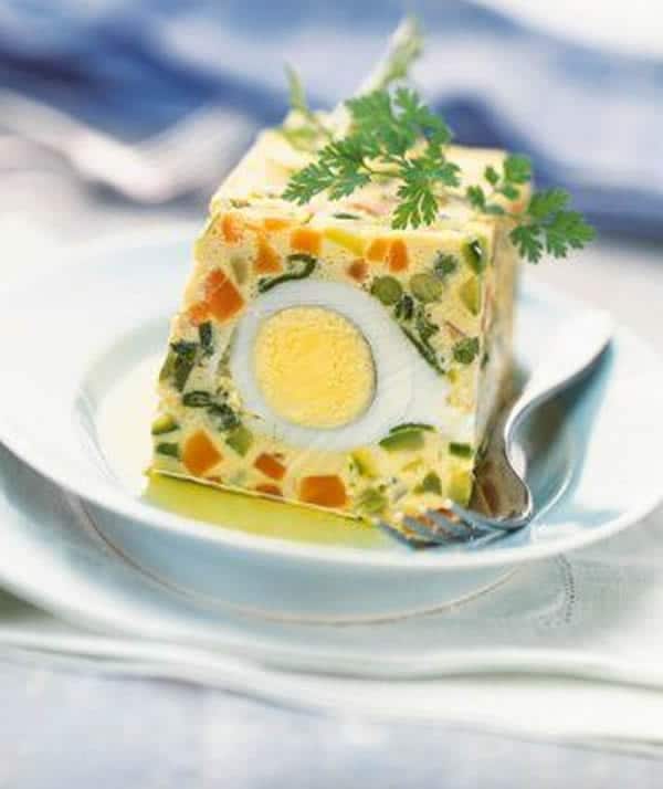 Terrine aux œufs et petits légumes thermomix