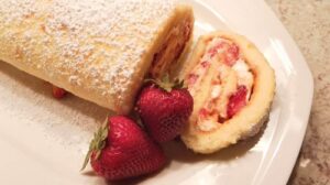 Gâteau Roulé aux fraises thermomix