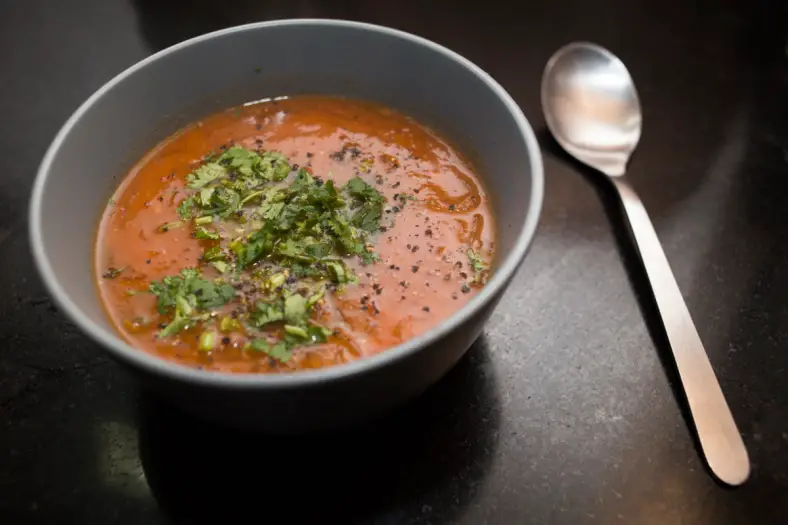Soupe à la tomate et aux vermicelles avec thermomix