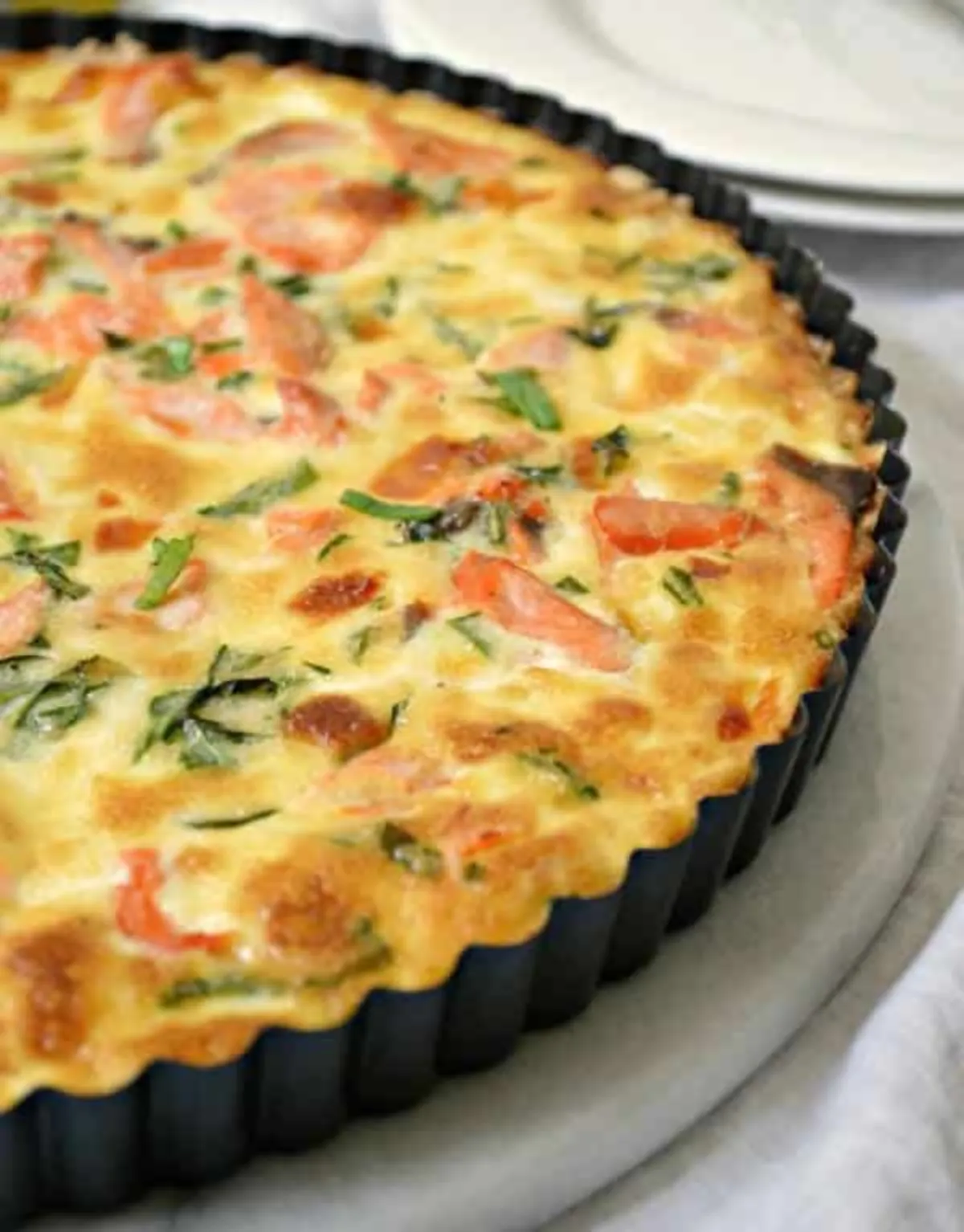 Tarte légère saumon courgettes au Thermomix