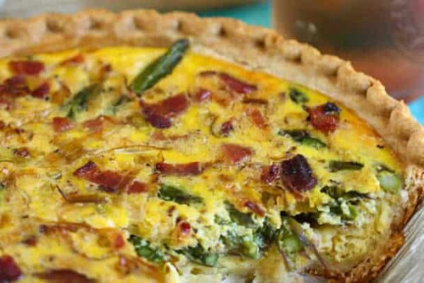 Tartes Aux Asperges champignons et Lardons avec thermomix