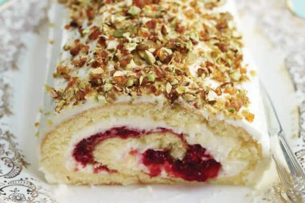 Bûche Noel fromage blanc framboises au thermomix