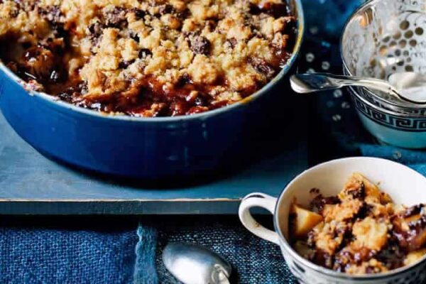 Crumble poire chocolat facile au thermomix