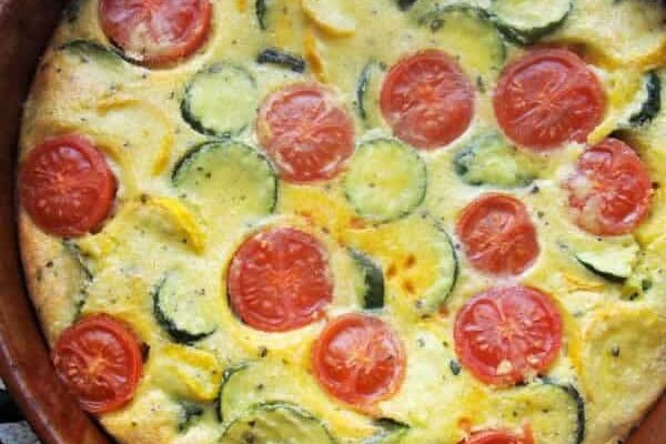 Clafoutis aux courgettes et tomates avec thermomix