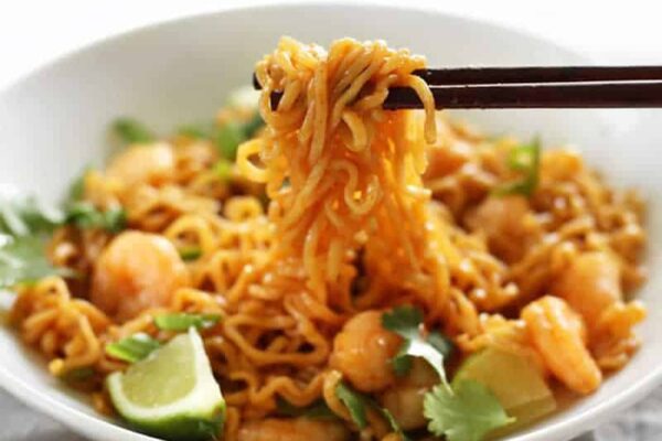Nouilles chinoises aux crevettes avec thermomix
