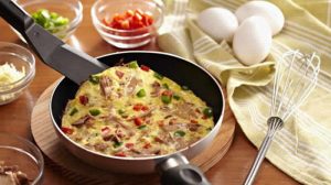 Omelette poivron thon au thermomix