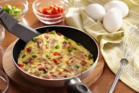 Omelette poivron thon au thermomix