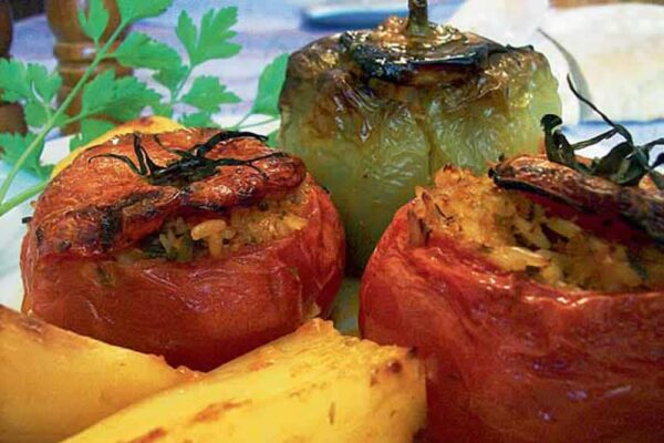 Poivrons farcis à la crétoise avec thermomix
