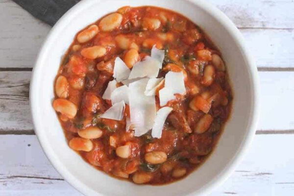 Ragoûts de haricots blancs au tomate avec thermomix