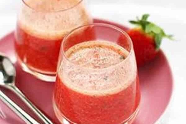 Smoothie fraise menthe orange au thermomix