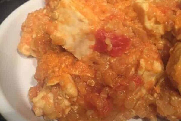 Poulet quinoa et lentilles corail au Cookeo