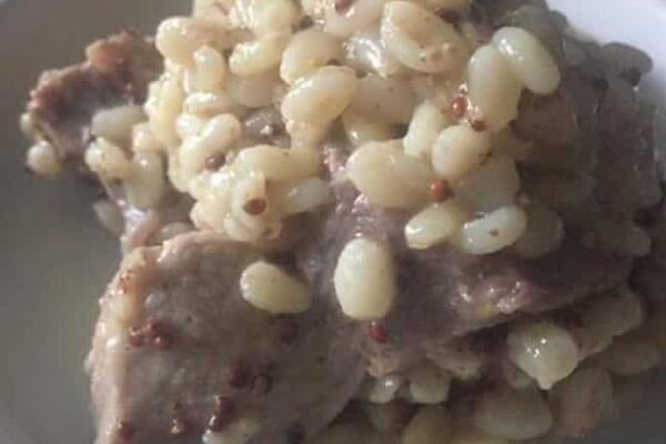 Sauté de porc à la moutarde et blé au Cookeo