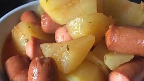 Knacki aux pommes de terre avec cookeo