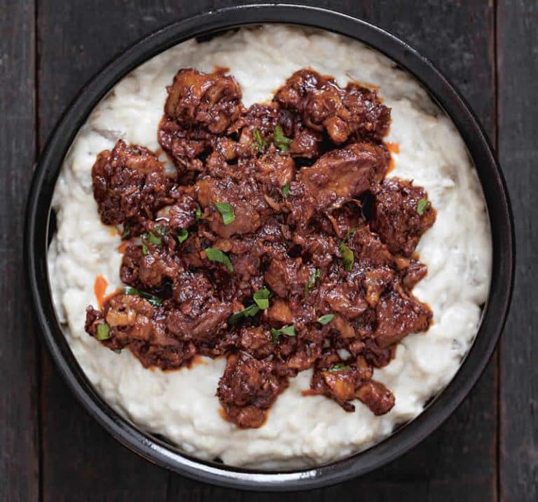 Ragoût d’agneau et purée d’aubergines au thermomix