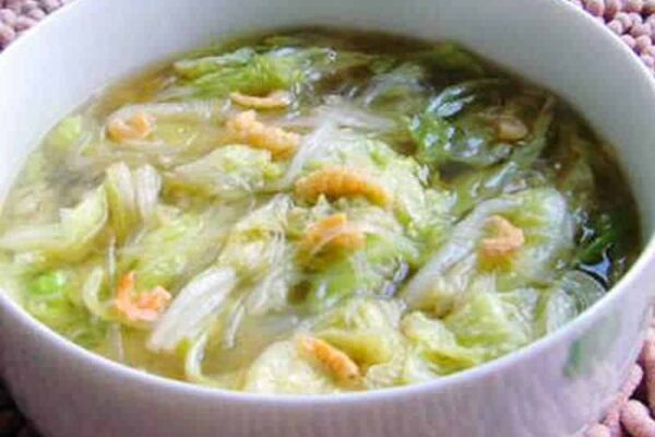 Soupe de chou chinois aux crevettes avec thermomix