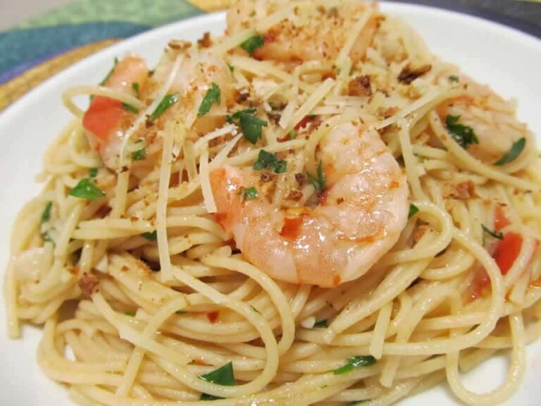 Spaghetti aux crevettes et à l'ail avec thermomix