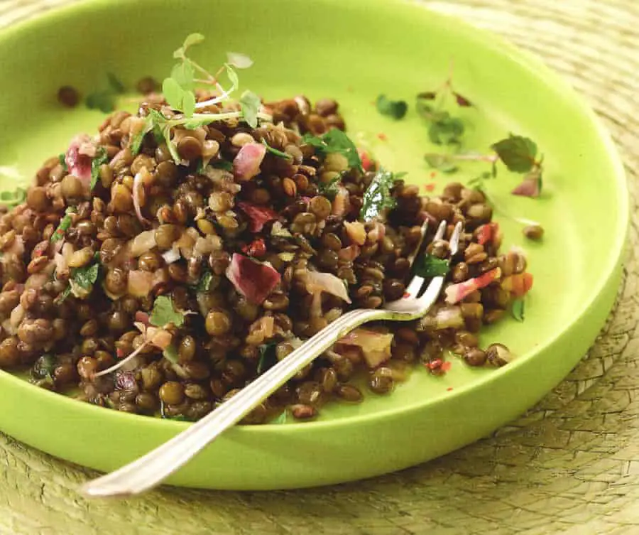 Salade de lentilles vertes au thermomix