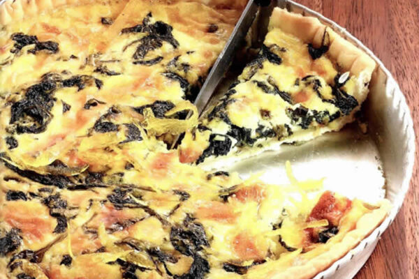 Tarte aux épinards et citron confit avec thermomix