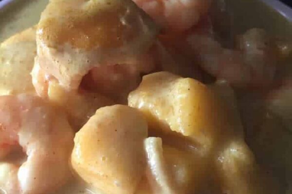 Curry de crevettes à la mangue au Cookeo