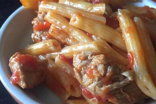 Filet mignon et ses pâtes à la sauce tomate au Cookeo