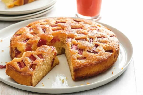 Gâteau amandine à la rhubarbe avec thermomix