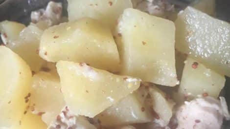 Poulet pommes de terre au sauce moutarde à l'ancienne avec Cookeo