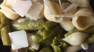 Pâtes escargot aux asperges vertes et parmesan au Cookeo