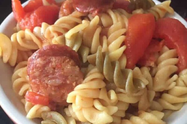 Rougail saucisse et ses pâtes au Cookeo