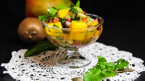 Salade mangue-kiwi épicée au thermomix