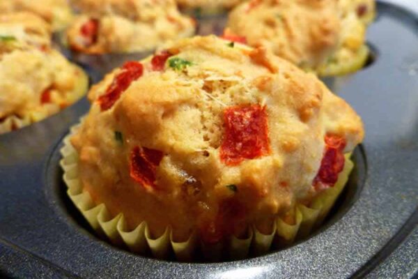 Muffins au mozzarella et Poivrons au thermomix