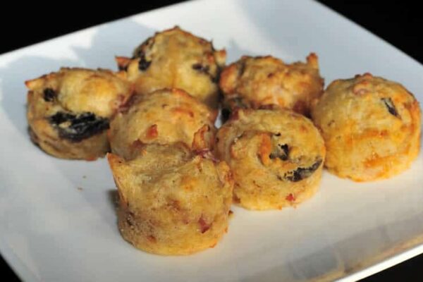 Muffins aux lardons et pruneaux au thermomix