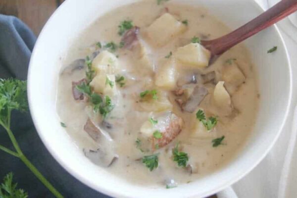 Pommes de terre lardons champignons au thermomix