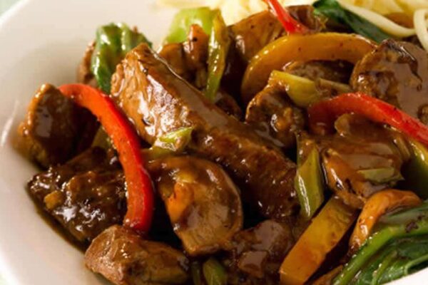 Porc aux légumes sauce piquante au thermomix