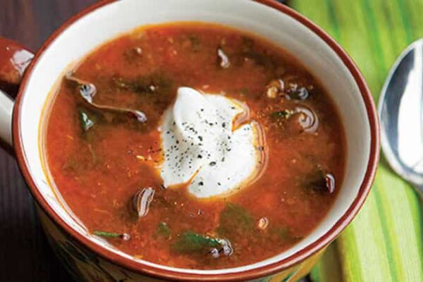 Soupe de blettes au jus de tomates au thermomix