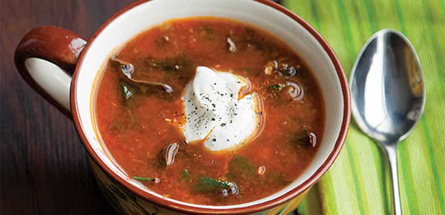 Soupe de blettes au jus de tomates au thermomix