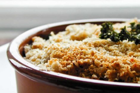 Crumble courgettes fromage ail et fines herbes au thermomix