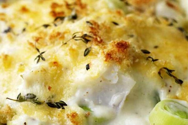 Gratin de poireaux au poisson au thermomix