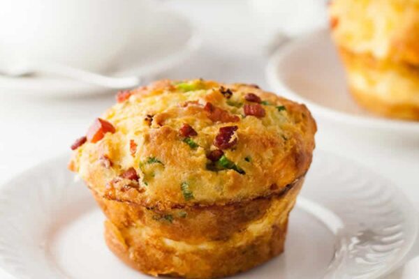 Muffins lardons et légumes au thermomix