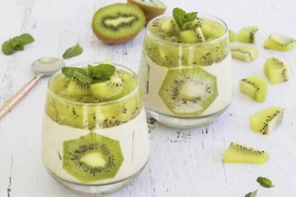 Panacotta coco kiwi au thermomix