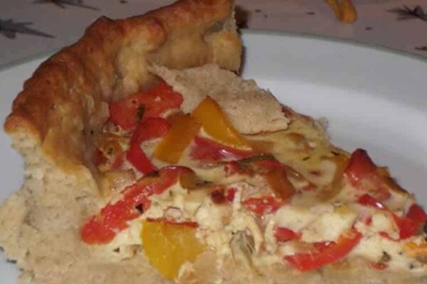 Quiche aux trois poivrons au thermomix