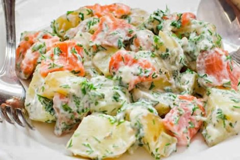 Salade de pommes de terre au saumon au thermomix