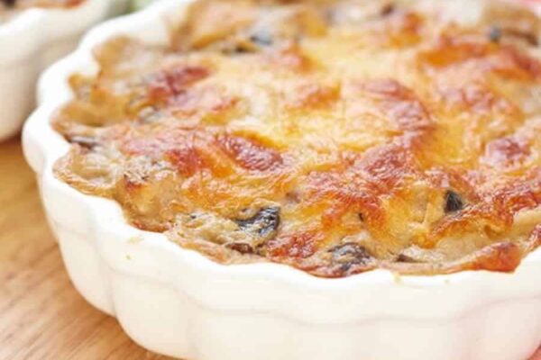 Clafoutis poulet lardons et champignons au thermomix